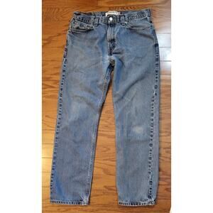Levi's Jeans Men 34x31 Blue Denim 505 Regular Fit Straight Leg Medium Wash